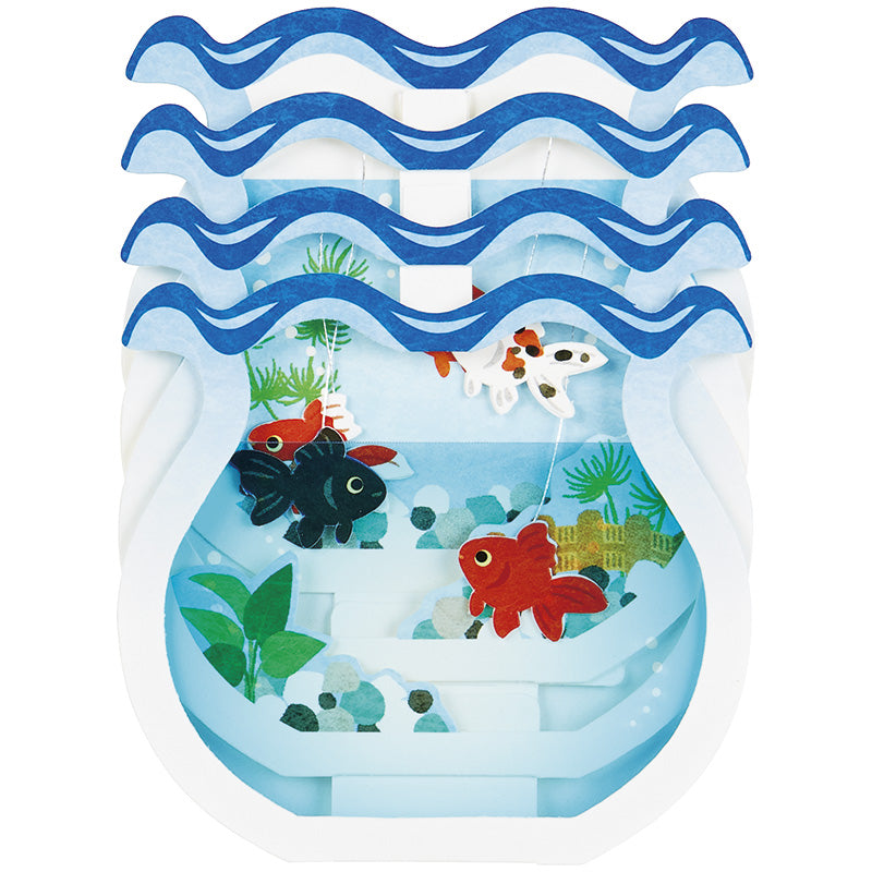 Sanrio Greeting Card: Goldfish Bowl (lasercut) ver. 2