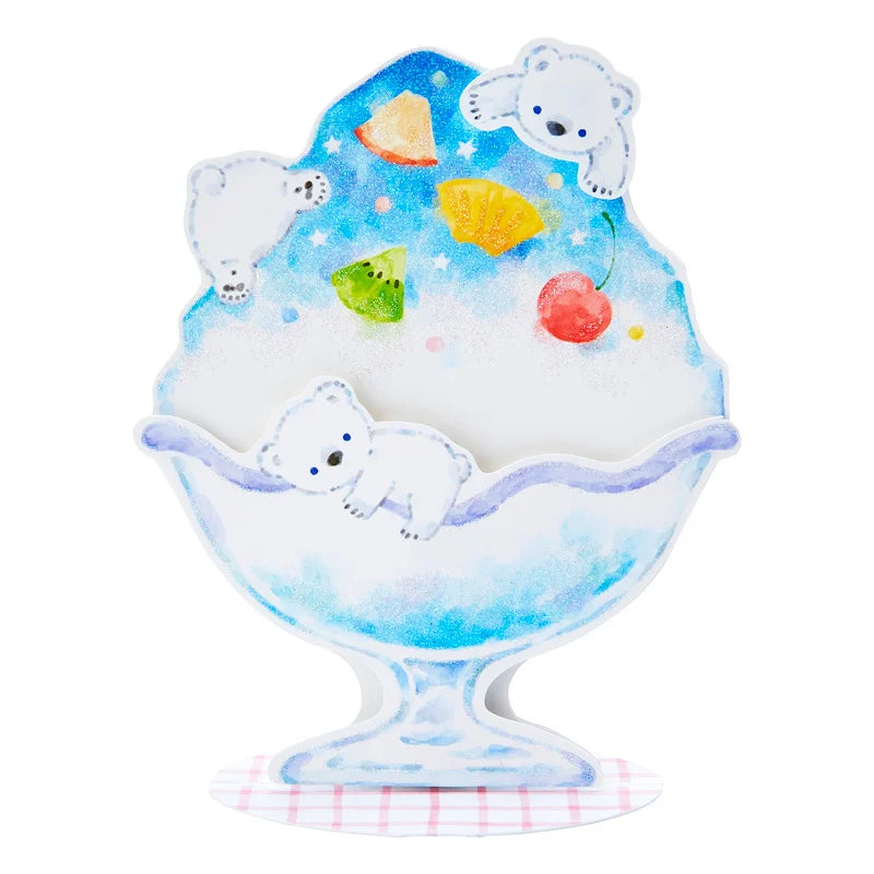 Sanrio Greeting Card: Shaved Ice Dessert with Polar Bear