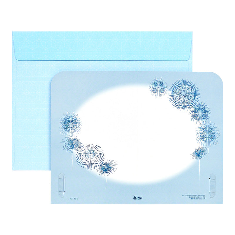 Sanrio Greeting Card: Hanabi (fireworks) at the Waterfront City