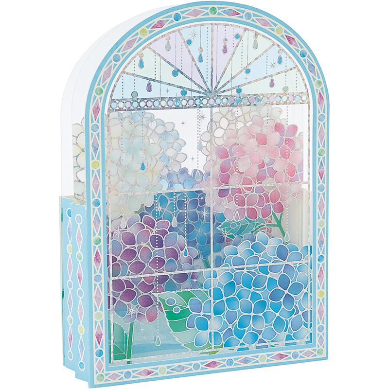 Sanrio Greeting Card: Hydrangea Behind a Window