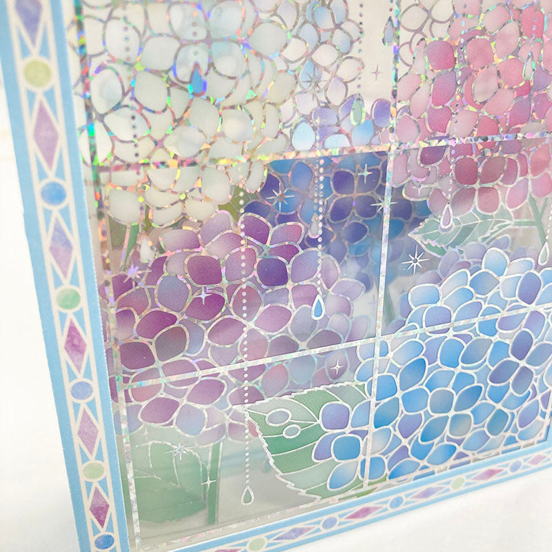 Sanrio Greeting Card: Hydrangea Behind a Window