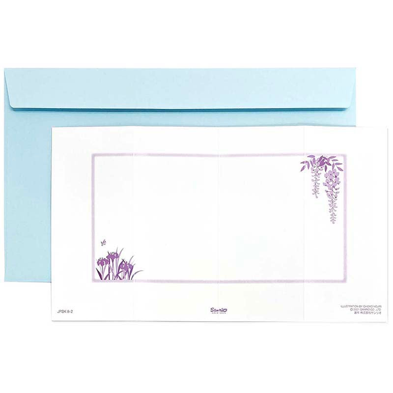 Sanrio Greeting Card: Wisteria & Iris Gold Screen
