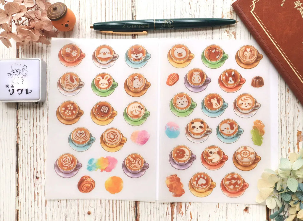 Maruco: Coffee Latte Art – Transfer Stickers