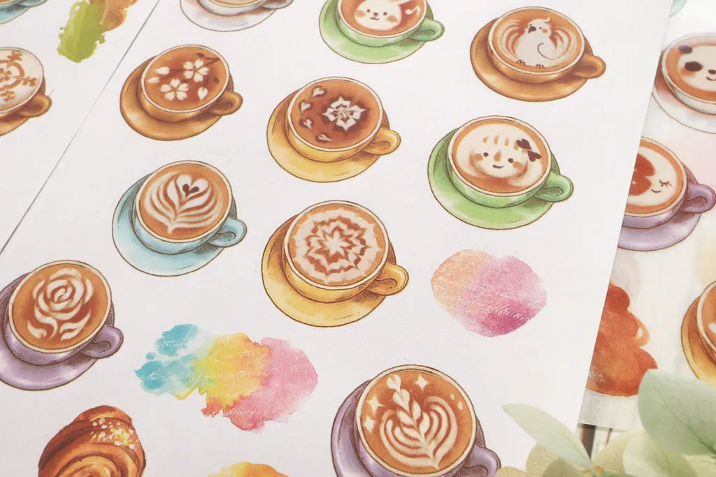 Maruco: Coffee Latte Art – Transfer Stickers
