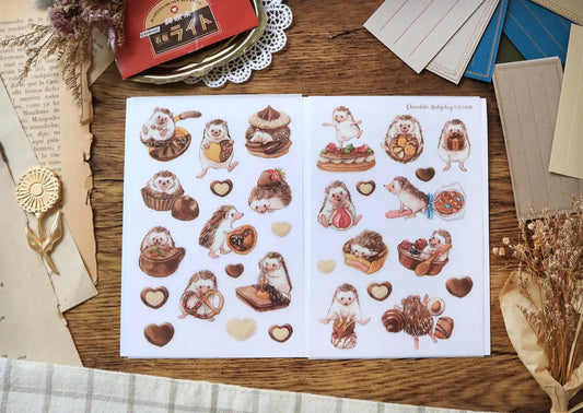 Maruco: Chocolate Hedgehog – Transfer Stickers