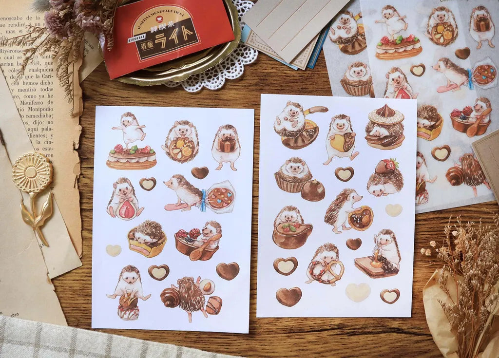 Maruco: Chocolate Hedgehog – Transfer Stickers