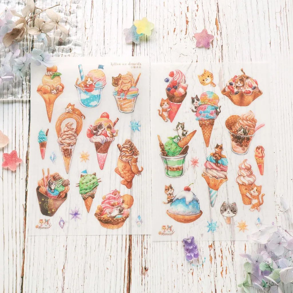 Maruco: Kitten Ice Cream – Transfer Stickers