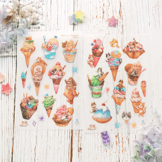 Maruco: Kitten Ice Cream – Transfer Stickers