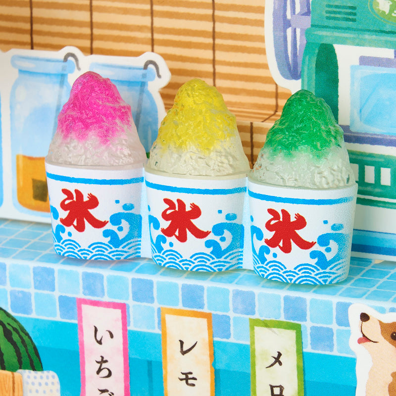 Sanrio Greeting Card: Summer: Shiba-Inu at the Kakigori (Shaved Ice) Shop