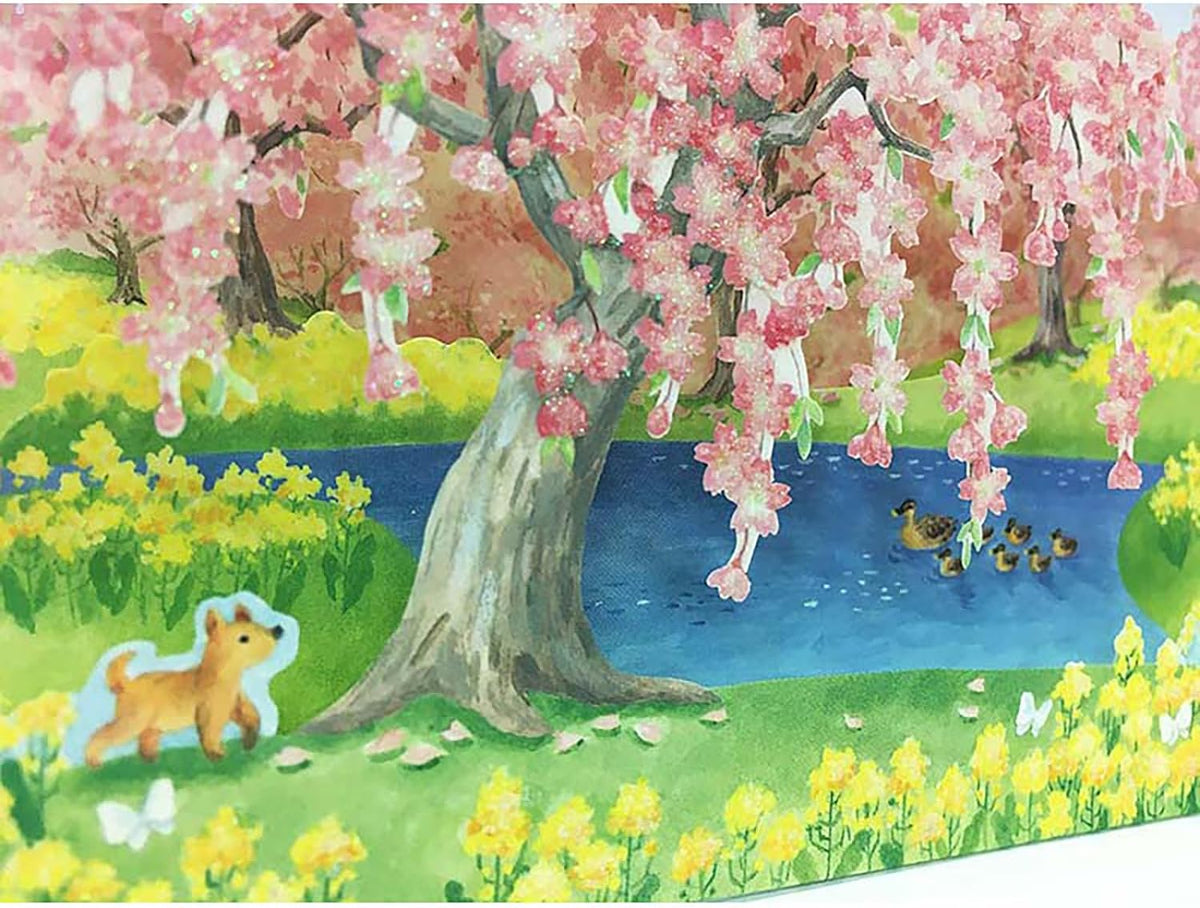Sanrio Greeting Card: Sakura Duck Pond