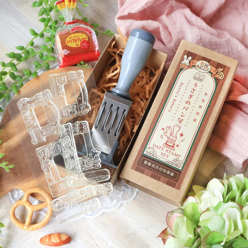 Maruco: Bunny Bakery – Date Stamp Set with Clear Stamps