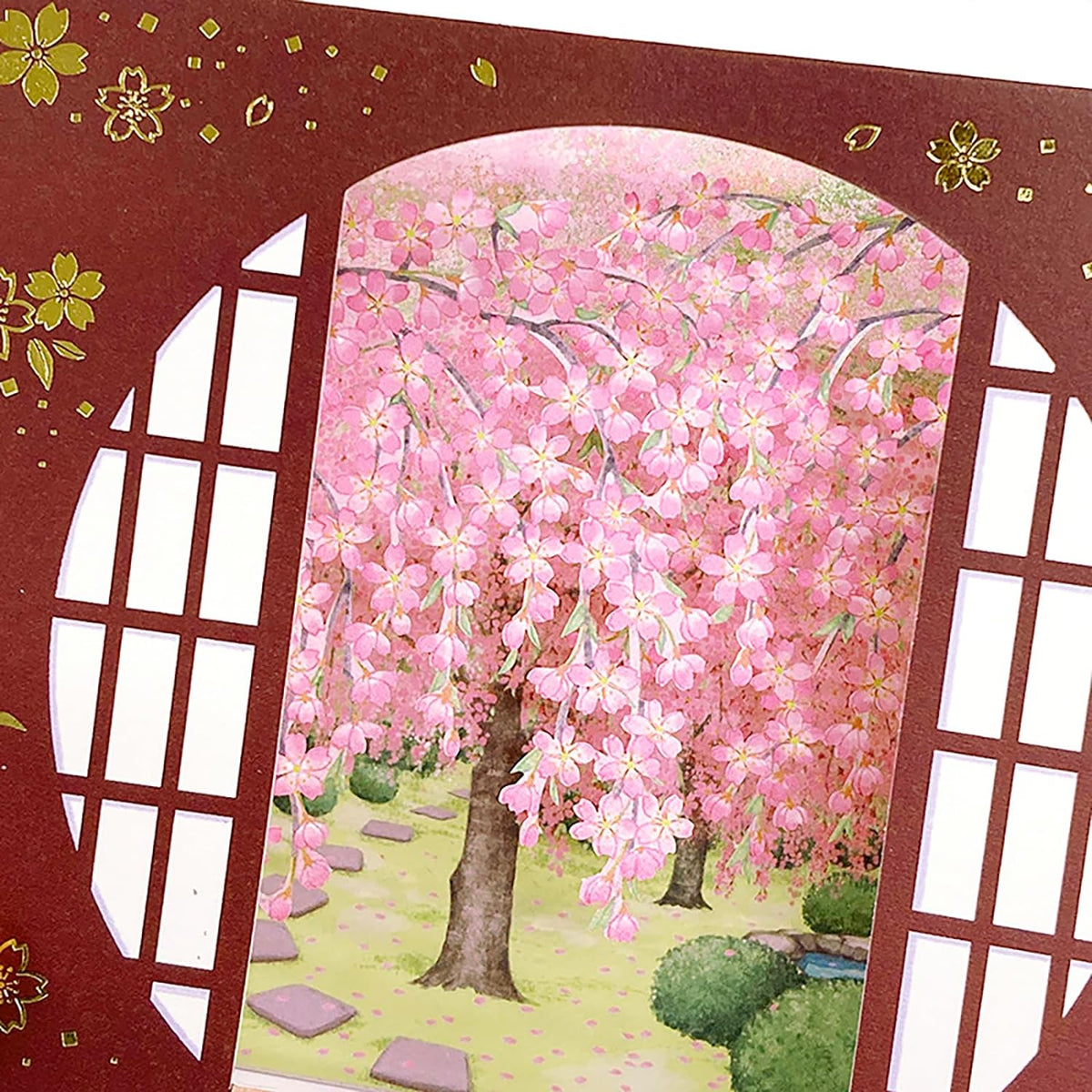Sanrio Greeting Card: Sakura Garden Round Window