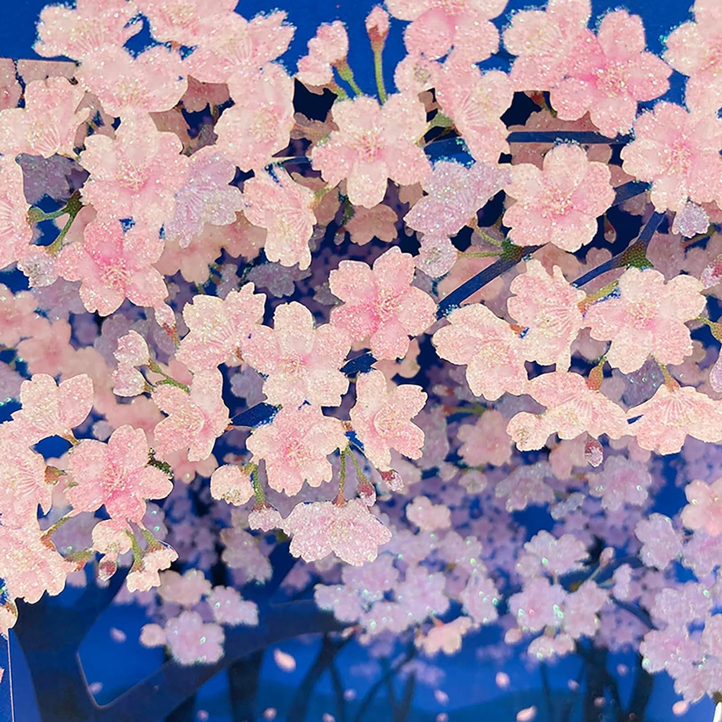 Sanrio Greeting Card: Sakura Night Cat