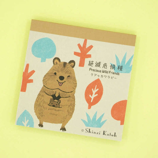 Memo Pad - Shinzi Katoh: Endangered Animals - Precious Wild Friends - Series