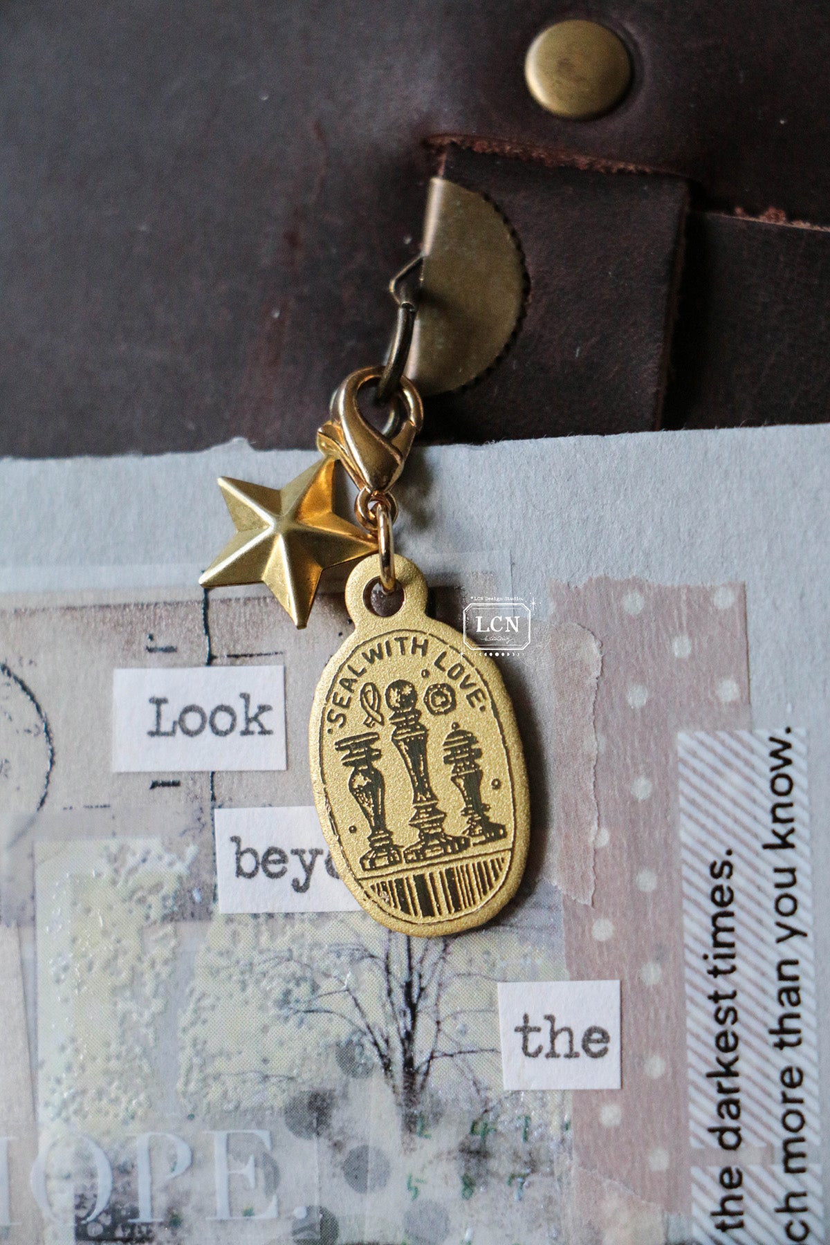 LCN Brass Charm: Seal with Love