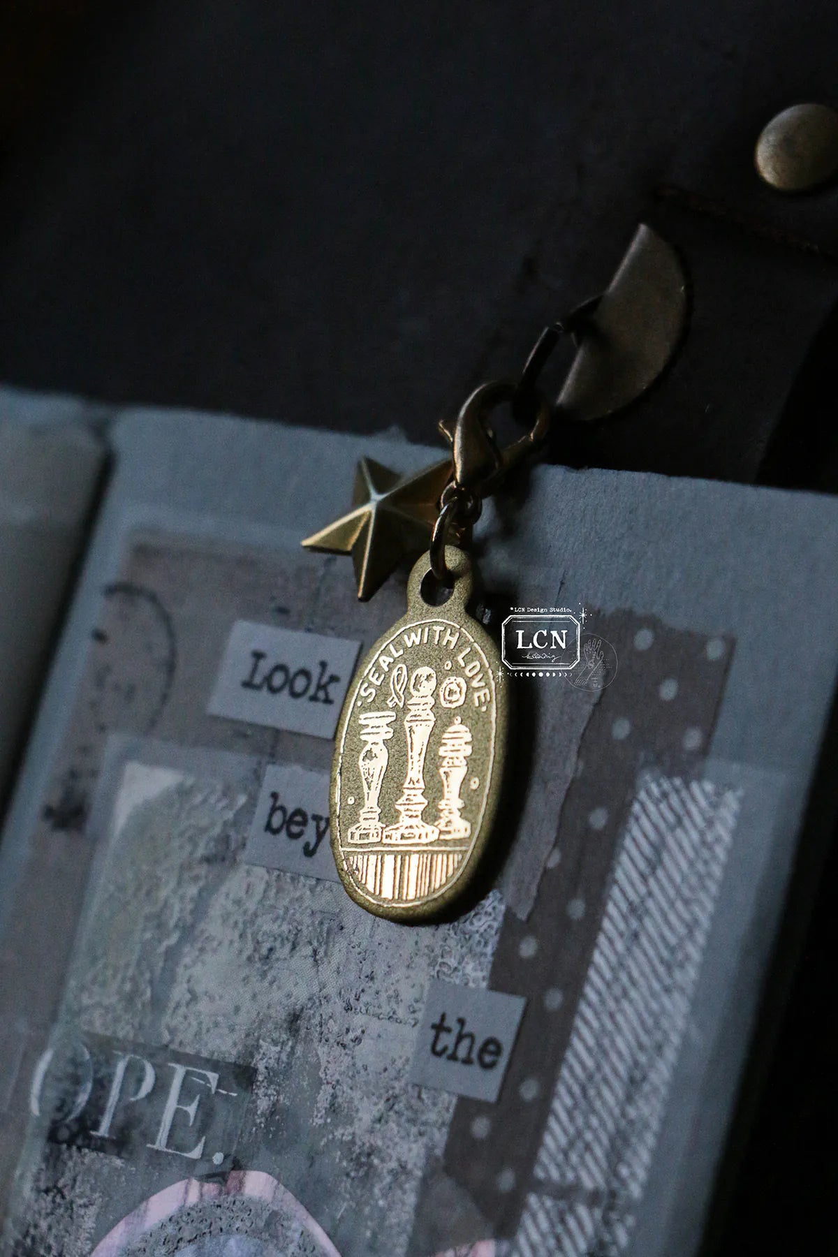 LCN Brass Charm: Seal with Love
