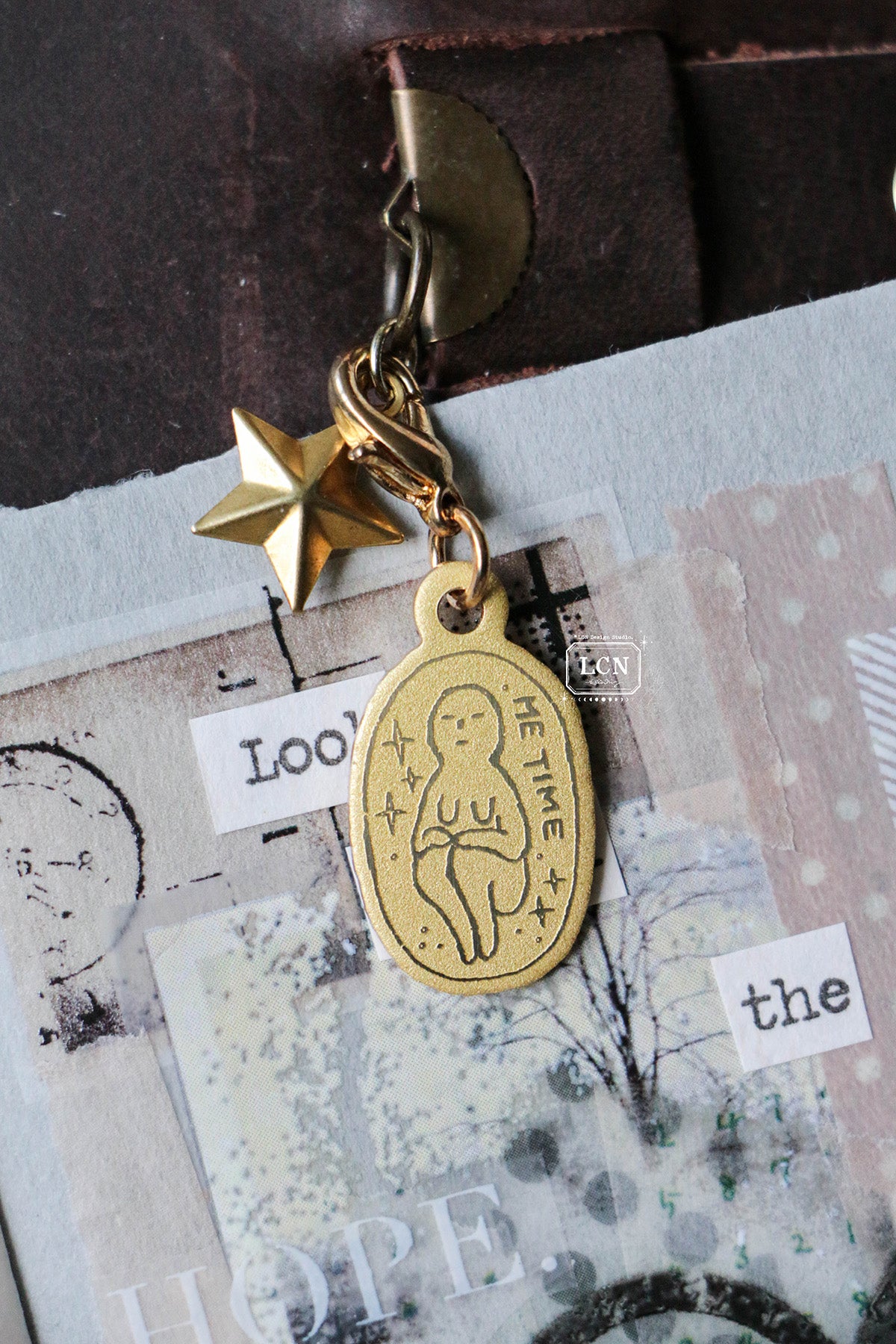 LCN Brass Charm: Me Time