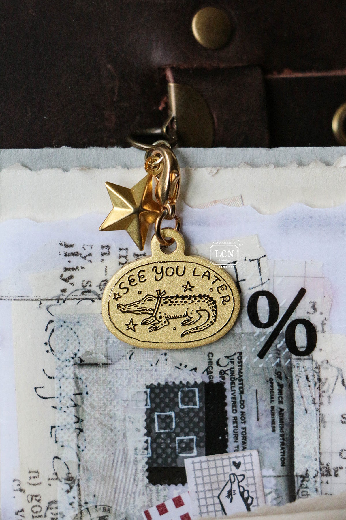 LCN Brass Charm: See You Later