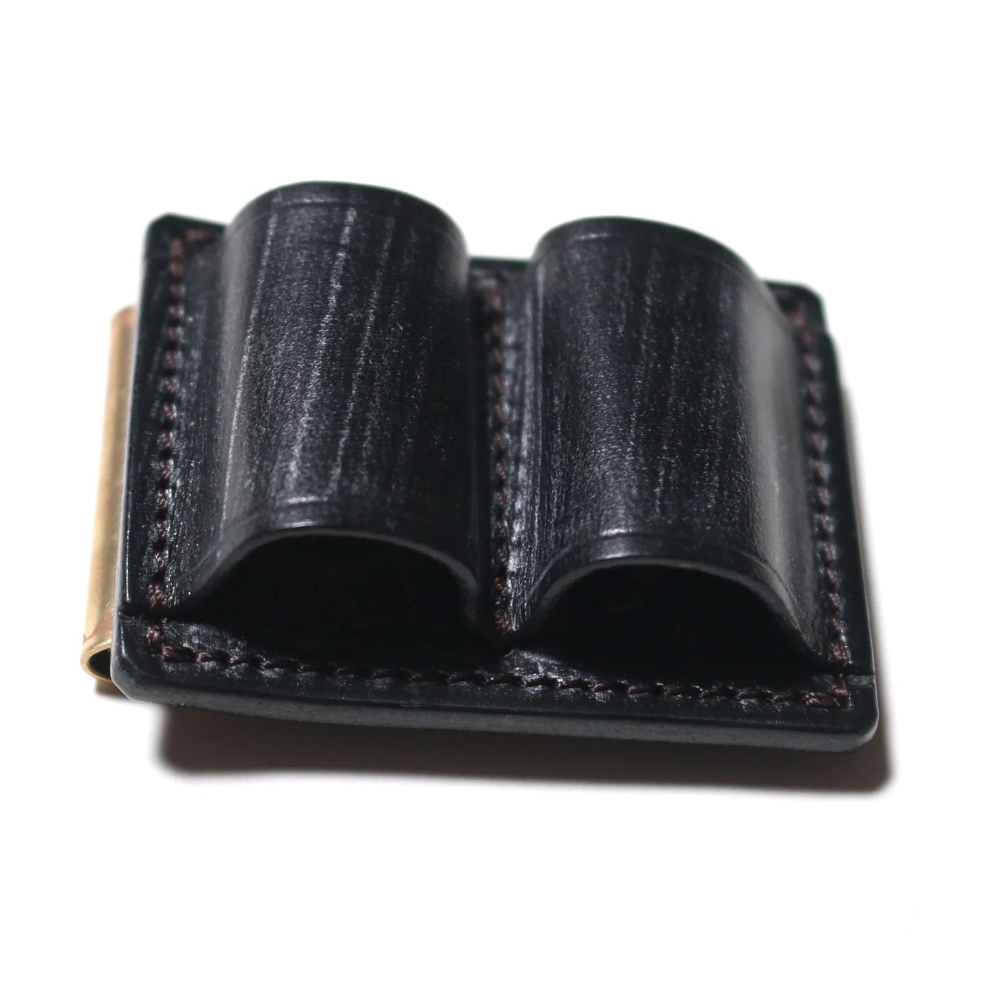 Bridle leather clip pen holder