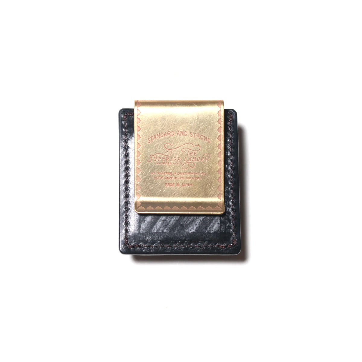 Bridle leather clip pen holder