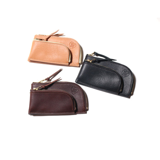PRE-ORDER: TSL Parent-Child Oil Leather Small Zipper Pouch