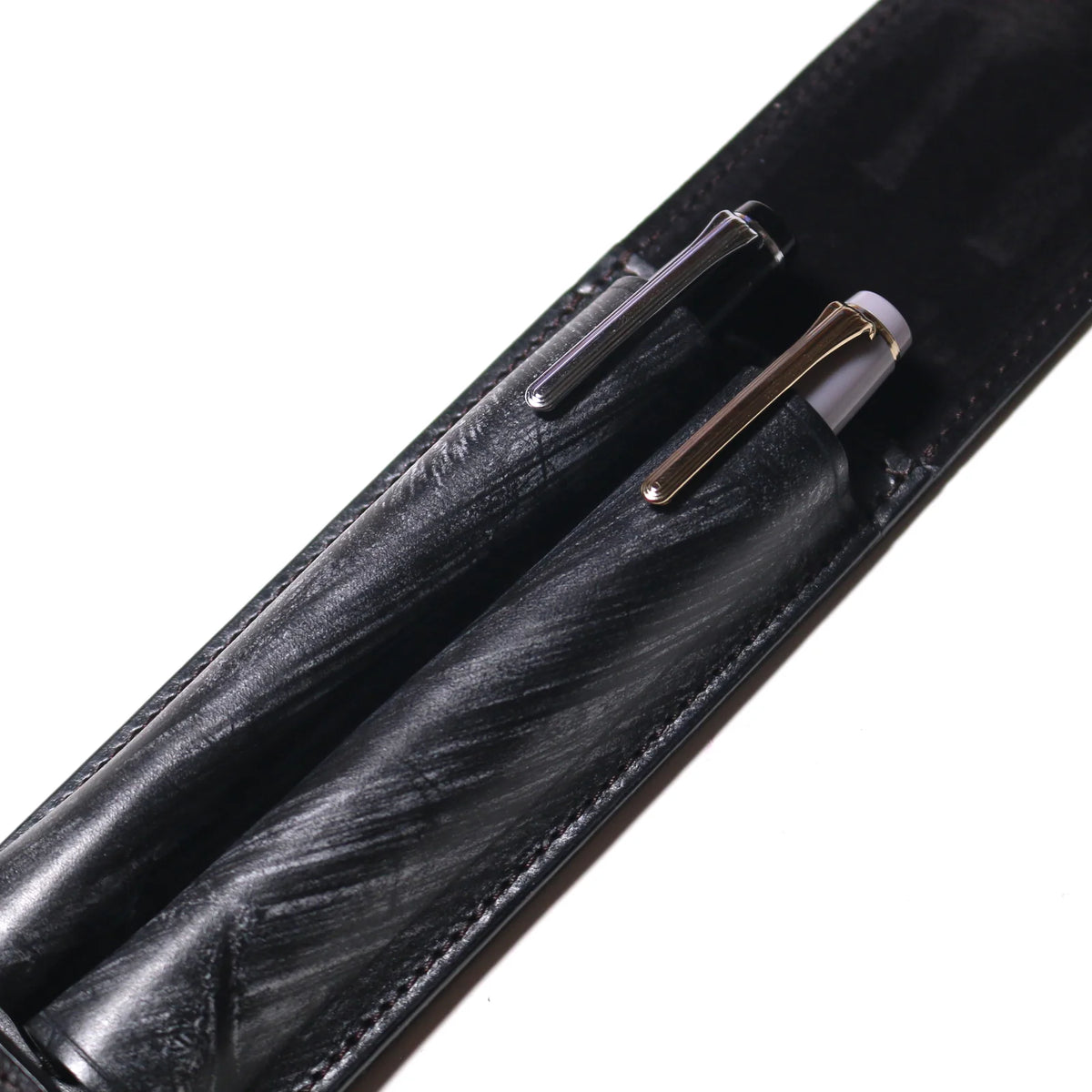 Bridle Leather Fountain Pen Case (2 pens)