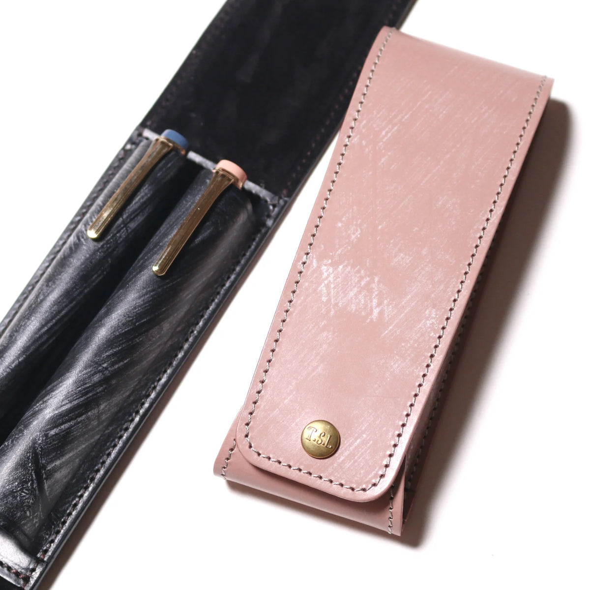 Bridle Leather Fountain Pen Case (2 pens)