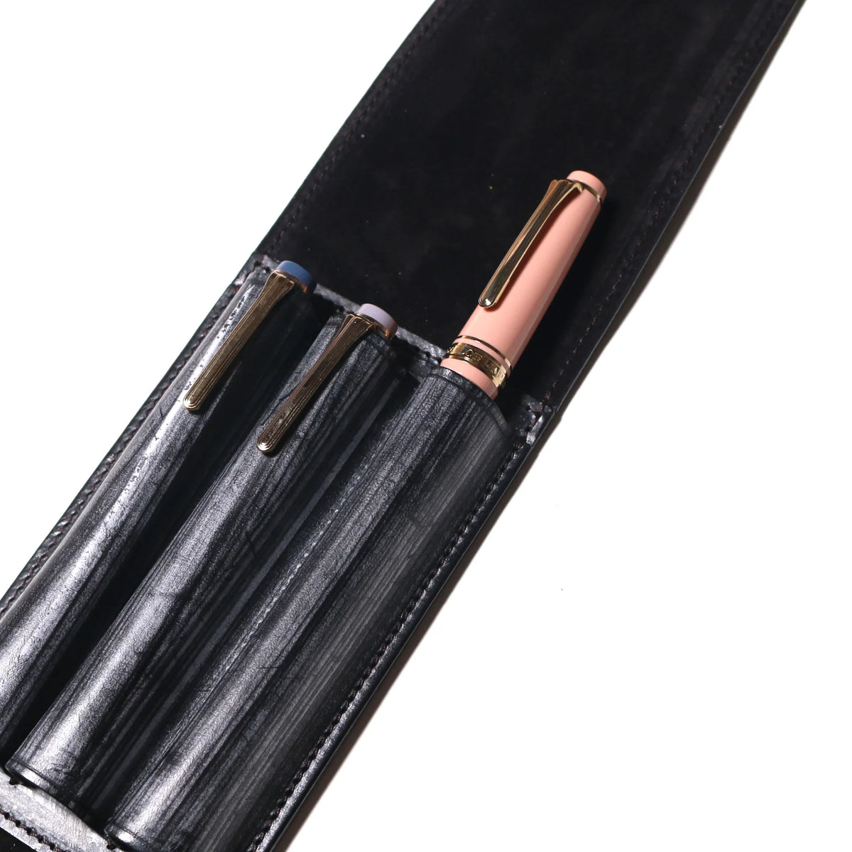 Bridle Leather Fountain Pen Case (3 pens)