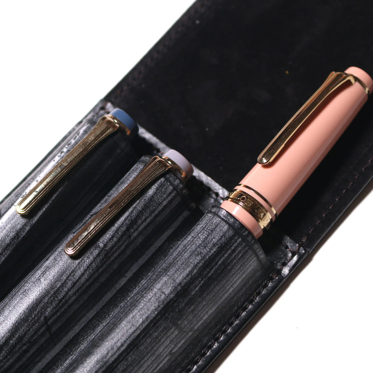 Bridle Leather Fountain Pen Case (3 pens)