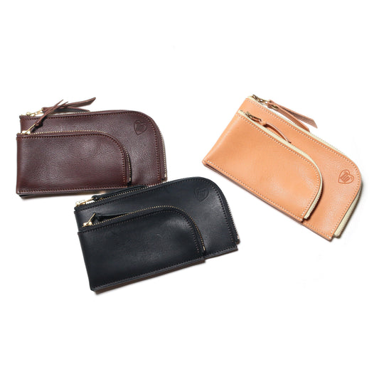 PRE-ORDER: TSL Parent-Child Oil Leather Large Zipper Pouch