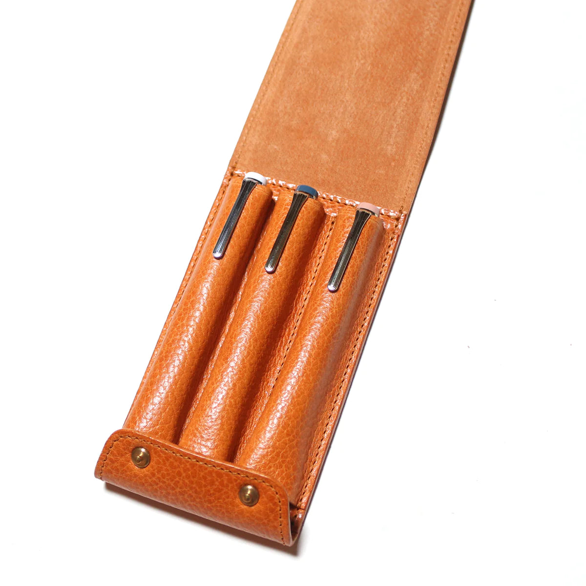 Toscana Leather Fountain Pen Case (3 pens)
