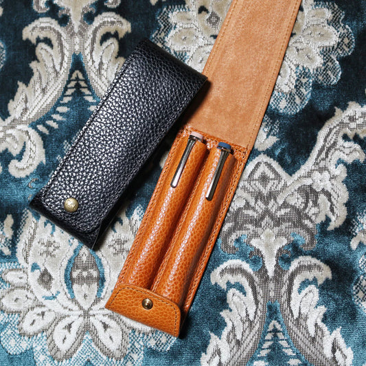 Toscana Leather Fountain Pen Case (2 pens)