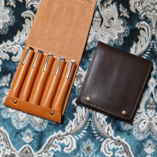 Toscana Leather Fountain Pen Case (5 pens)