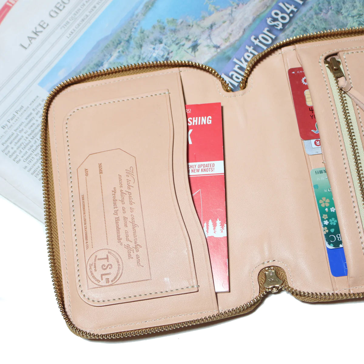 A6 Toscana Leather Zip Organizer