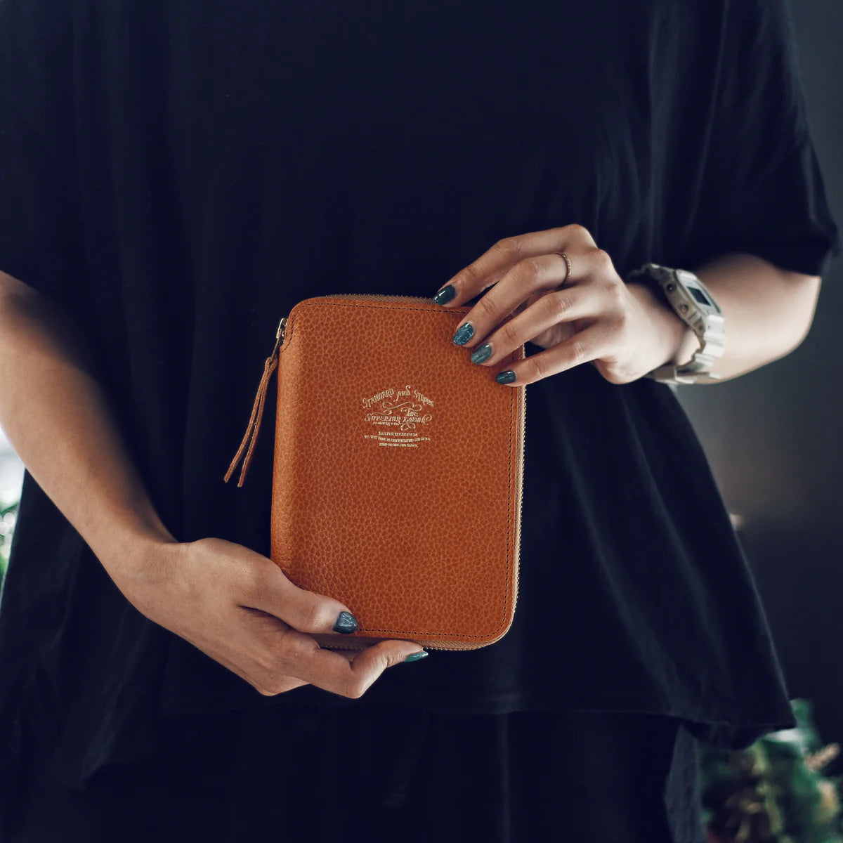 A6 Toscana Leather Zip Organizer