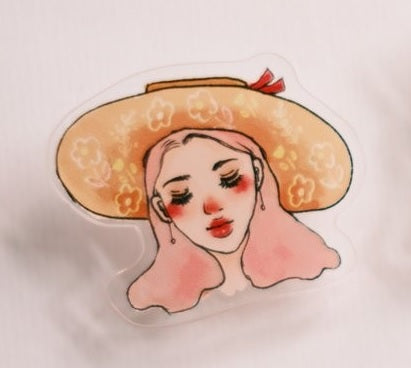 LA DOLCE VITA: Acrylic clip - Spring goddess