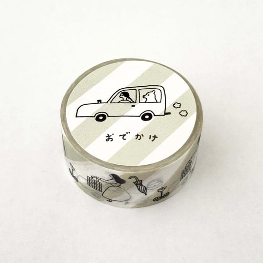 Masking Tape: ネクタイ (Necktie) x 水縞 (Mizushima): おでかけ (odekake) - Going Out