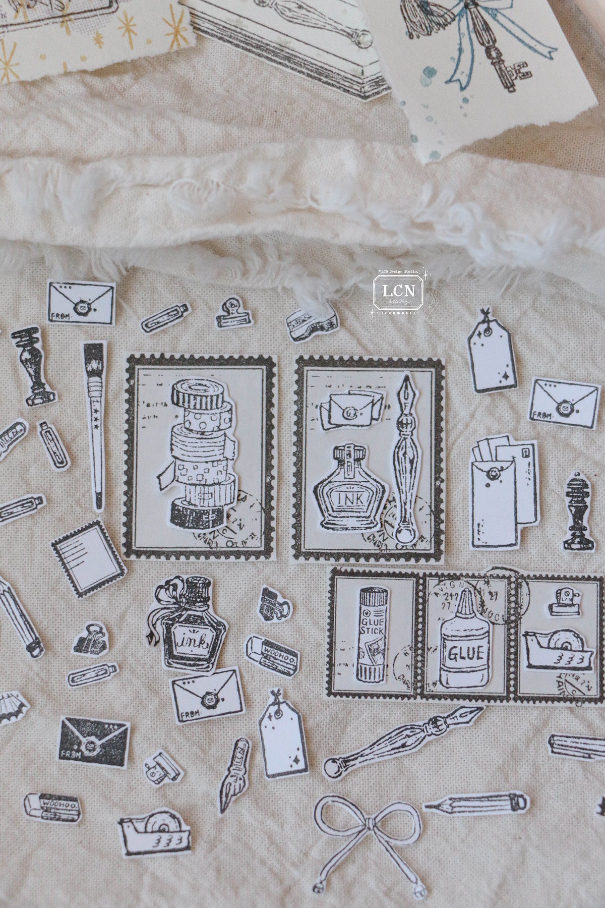 LCN Rubber Stamp: On The Desk Ⅱ Set (12 stamps)