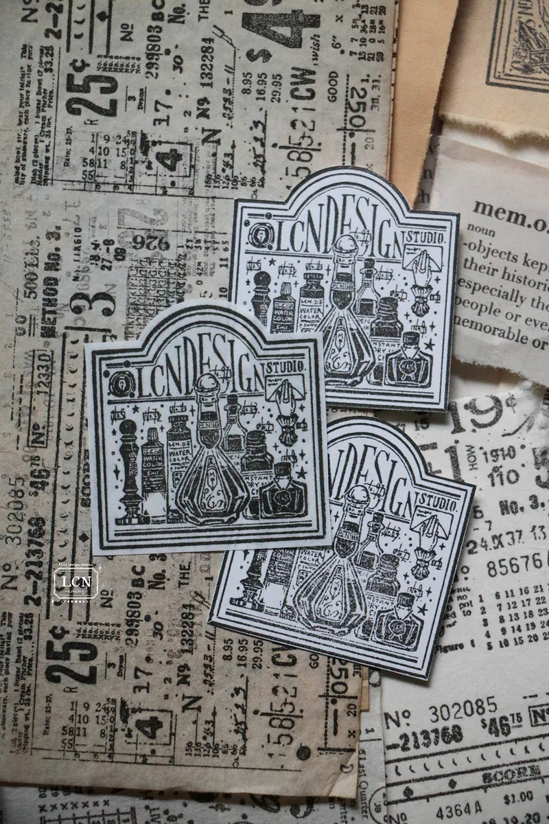 LCN rubber stamp: Ink Signboard wooden