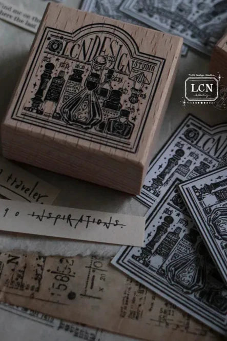 LCN rubber stamp: Ink Signboard wooden