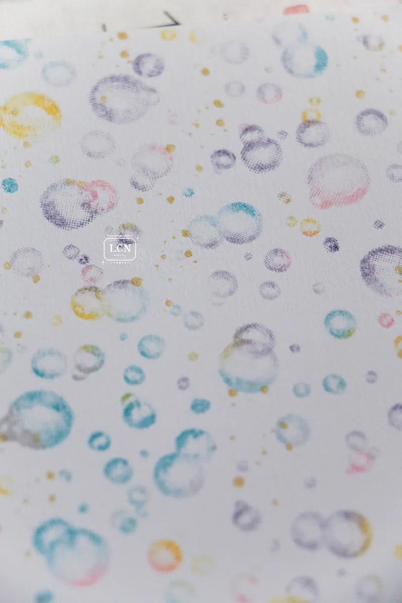 LCN rubber stamp set:  Bubbles
