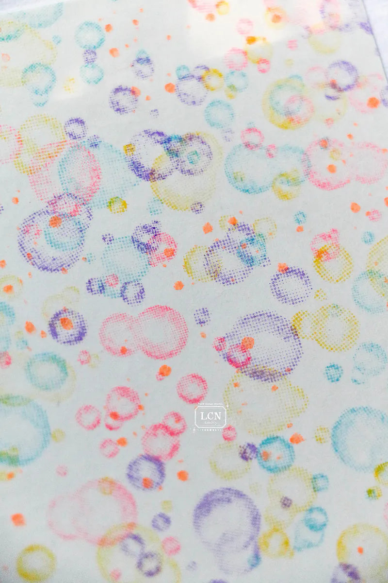 LCN rubber stamp set:  Bubbles