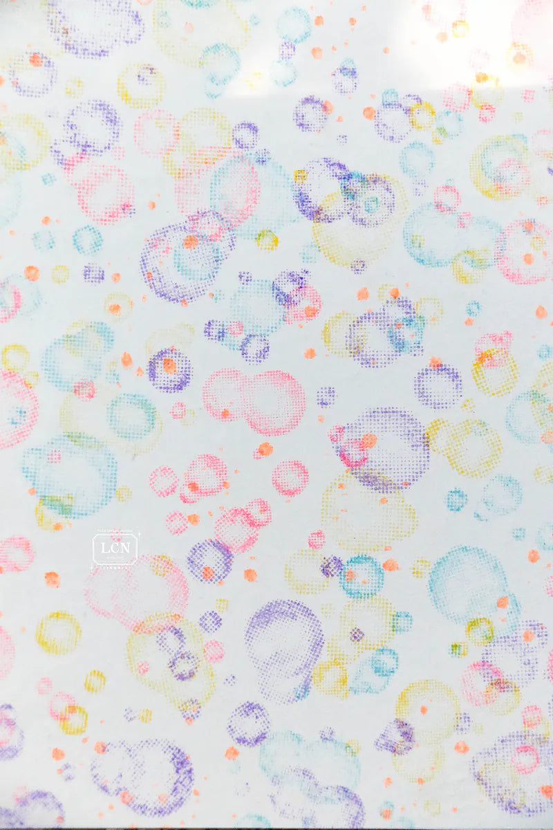 LCN rubber stamp set:  Bubbles
