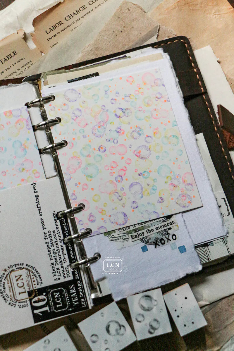 LCN rubber stamp set:  Bubbles