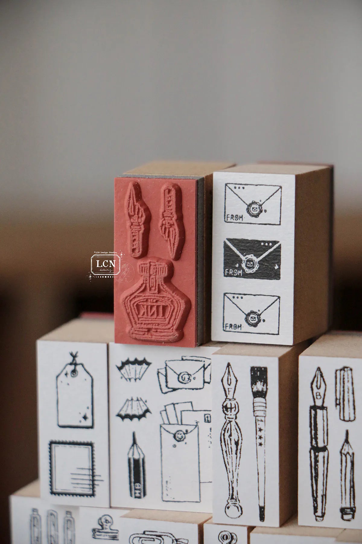 LCN Rubber Stamp: On The Desk Ⅱ Set (12 stamps)