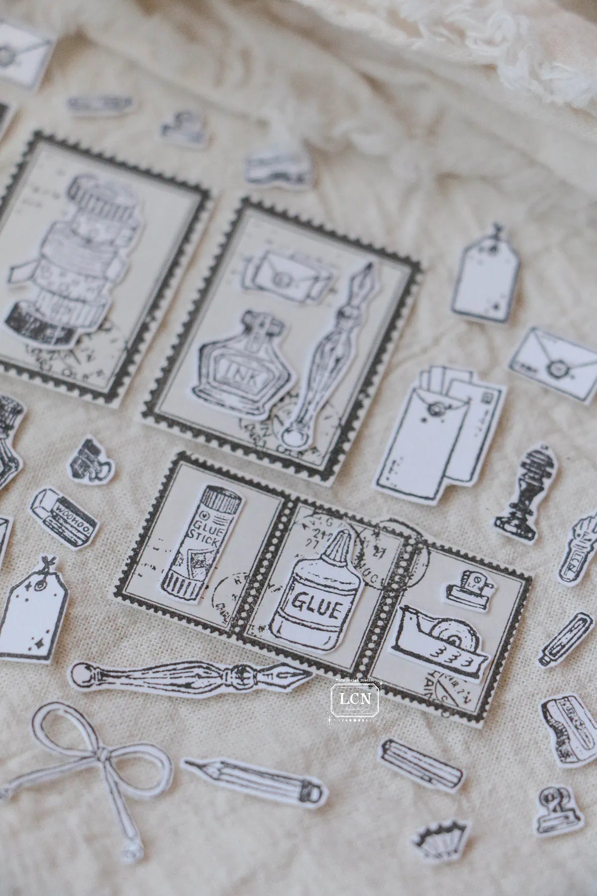 LCN Rubber Stamp: On The Desk Ⅱ Set (12 stamps)
