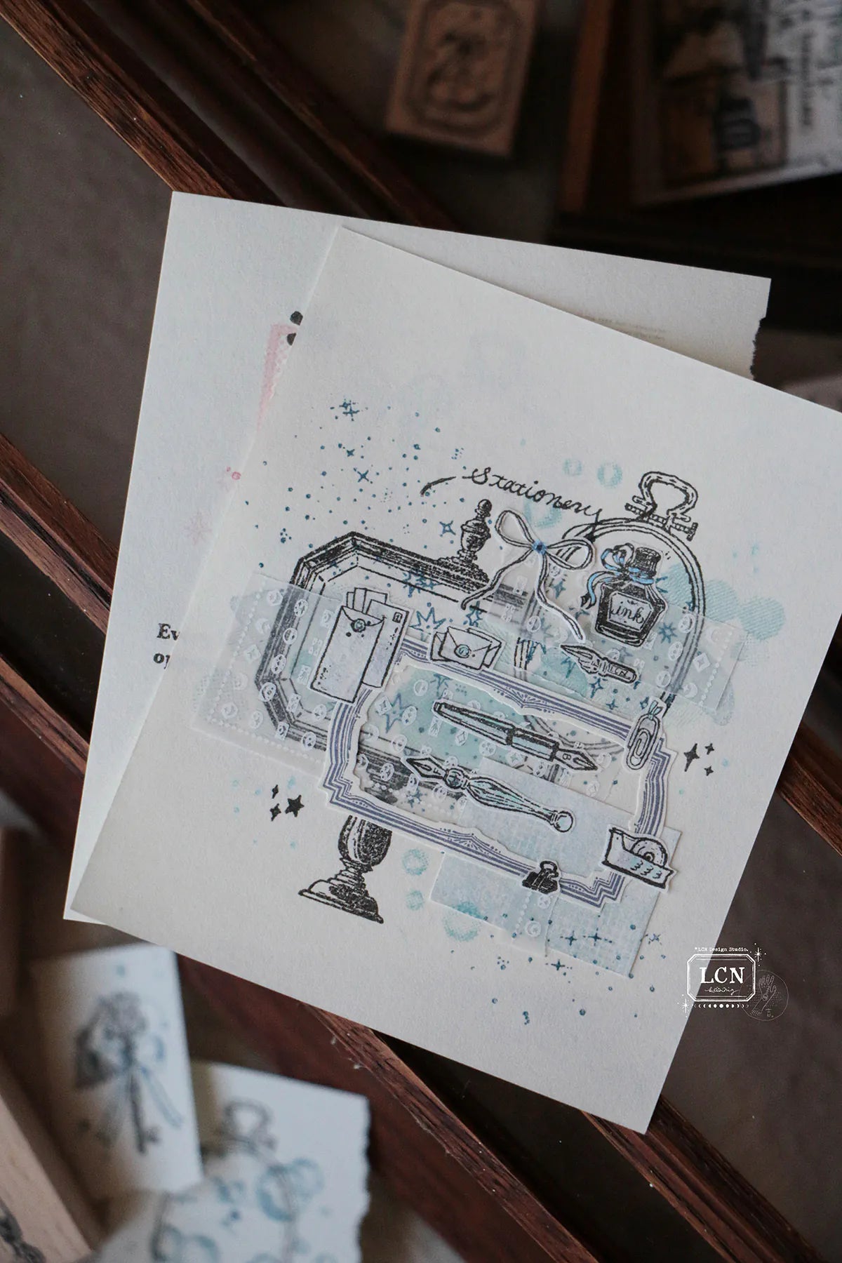 LCN rubber stamp: Bow Set (3 stamps inside)