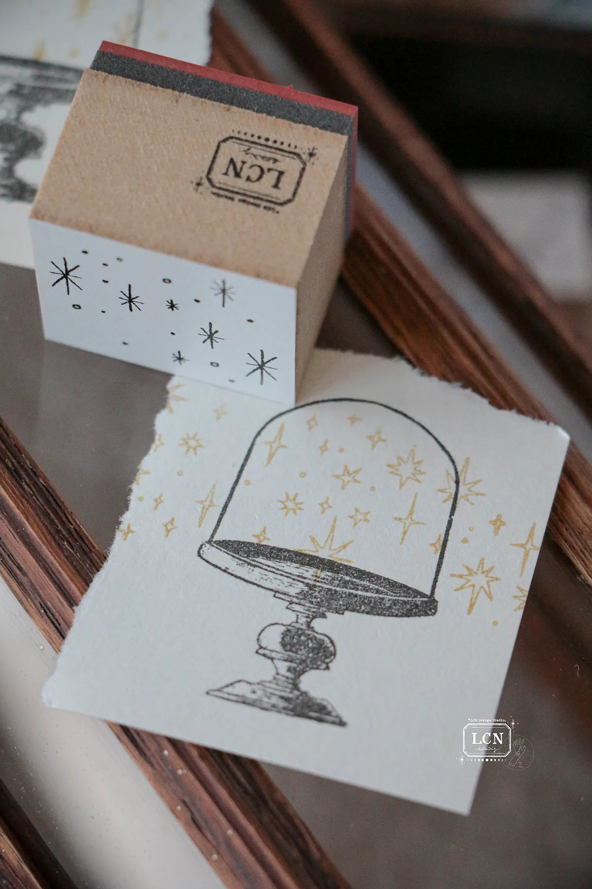 LCN rubber stamp: Hand Draw stars Set - L size (2 stamps)