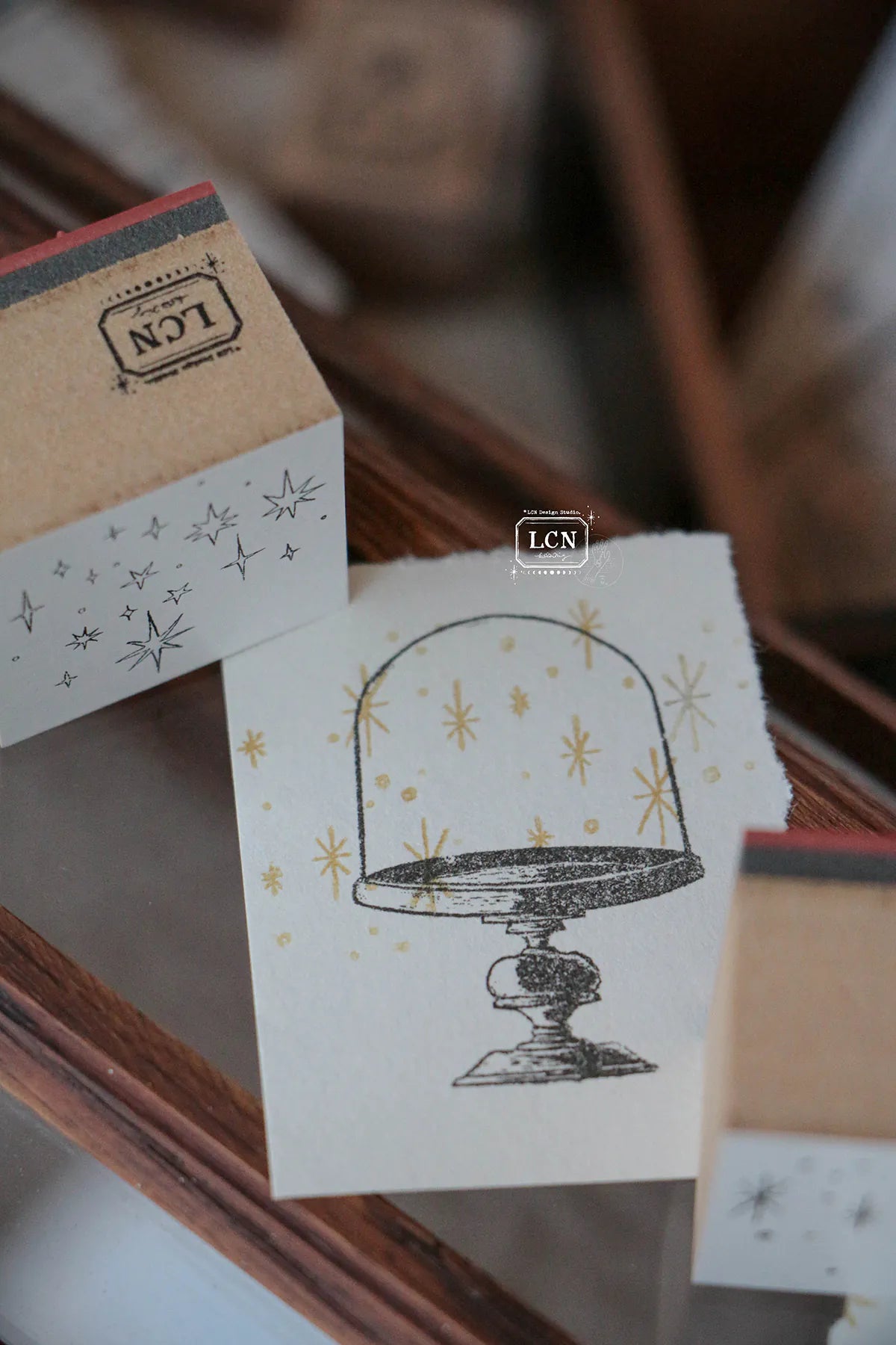 LCN rubber stamp: Hand Draw stars Set - L size (2 stamps)