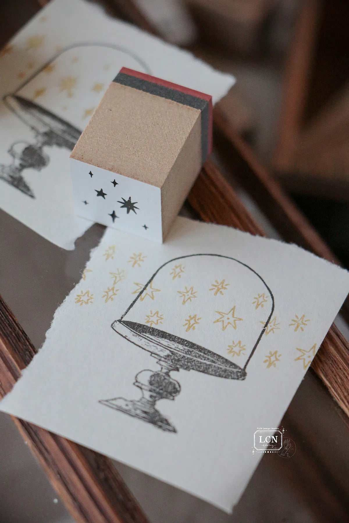 LCN Rubber Stamp: Hand Drawn Stars Set - S size (2 stamps)